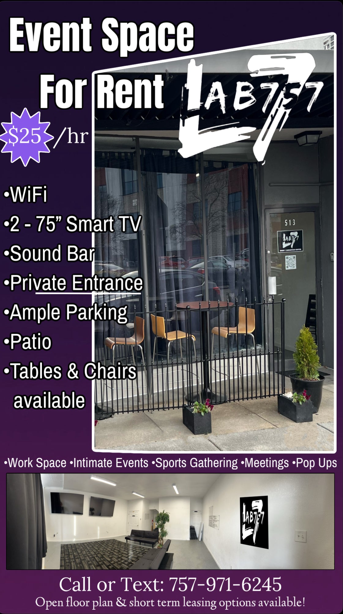 Workspace/Event Venue Hourly Rental Rates