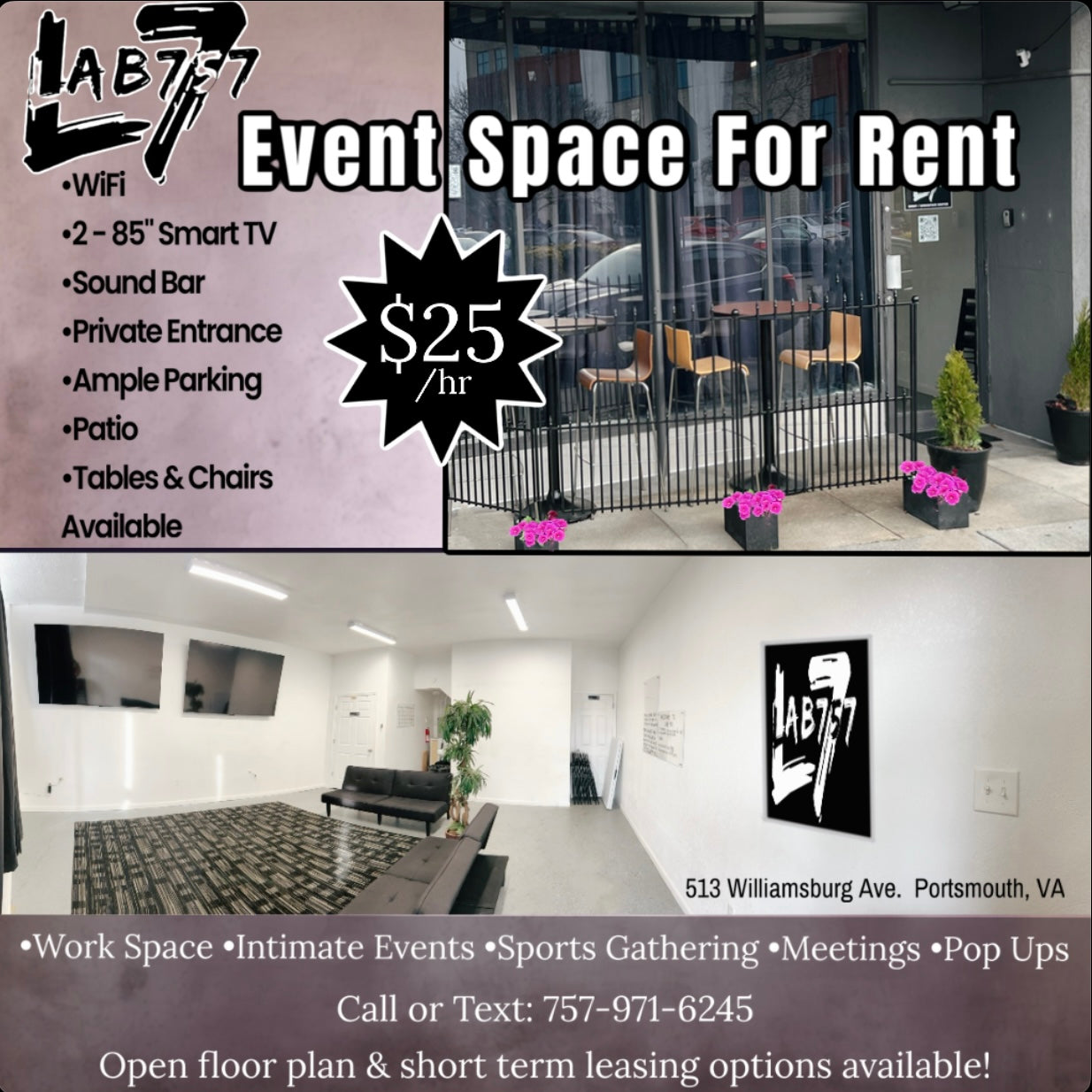 Workspace/Event Venue Hourly Rental Rates